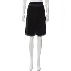 PRADA Silk & Wool Knee-Length Skirt